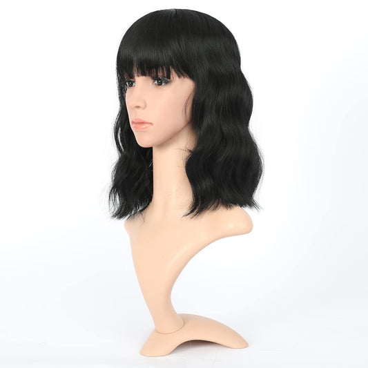 VCKOVCKO Natural Wavy Wig With Air Bangs 12"(T1B/27)