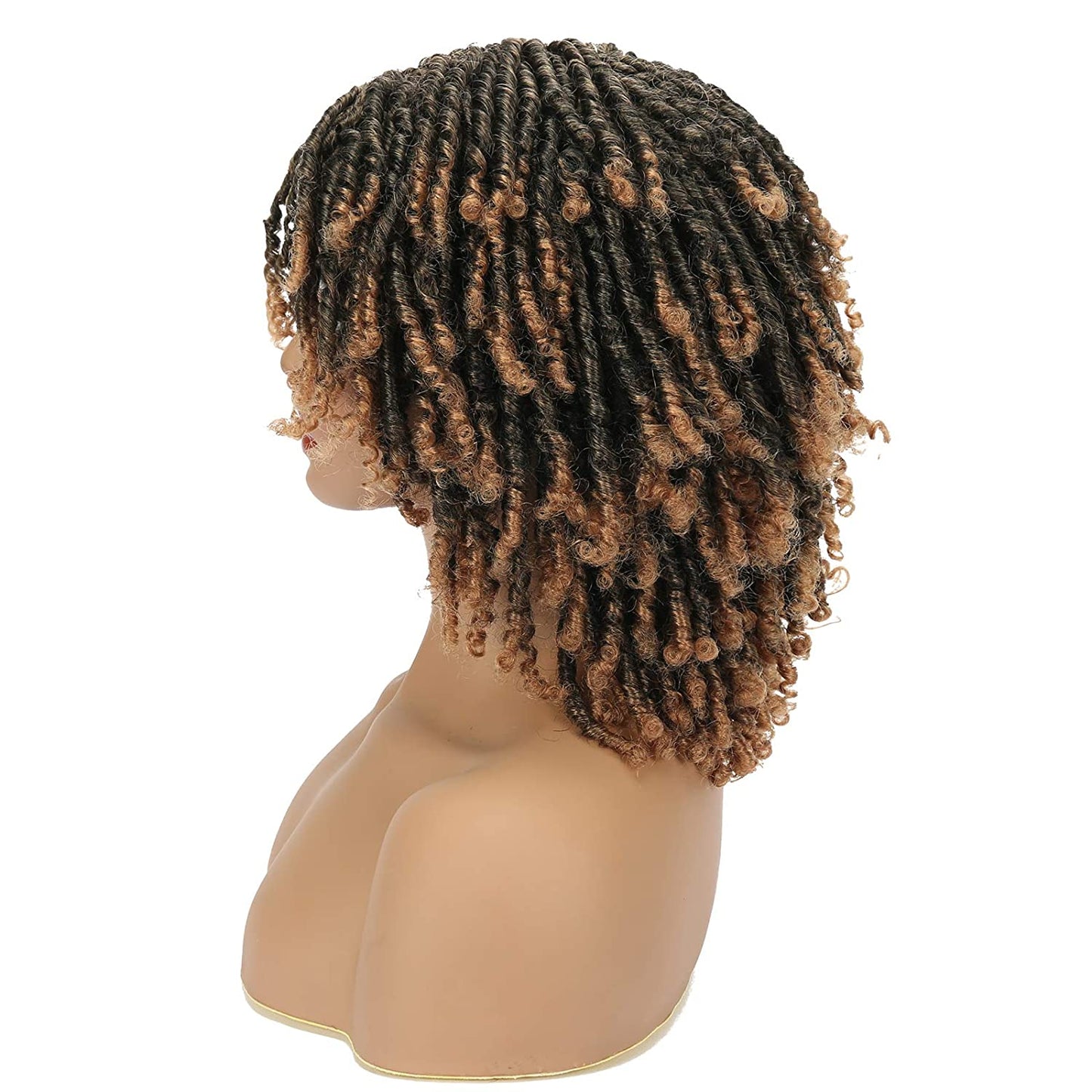 VCKOVCKO Dreadlock  Afro Short Curly Twist Braid Wig 6"(Color:T1B/27#)