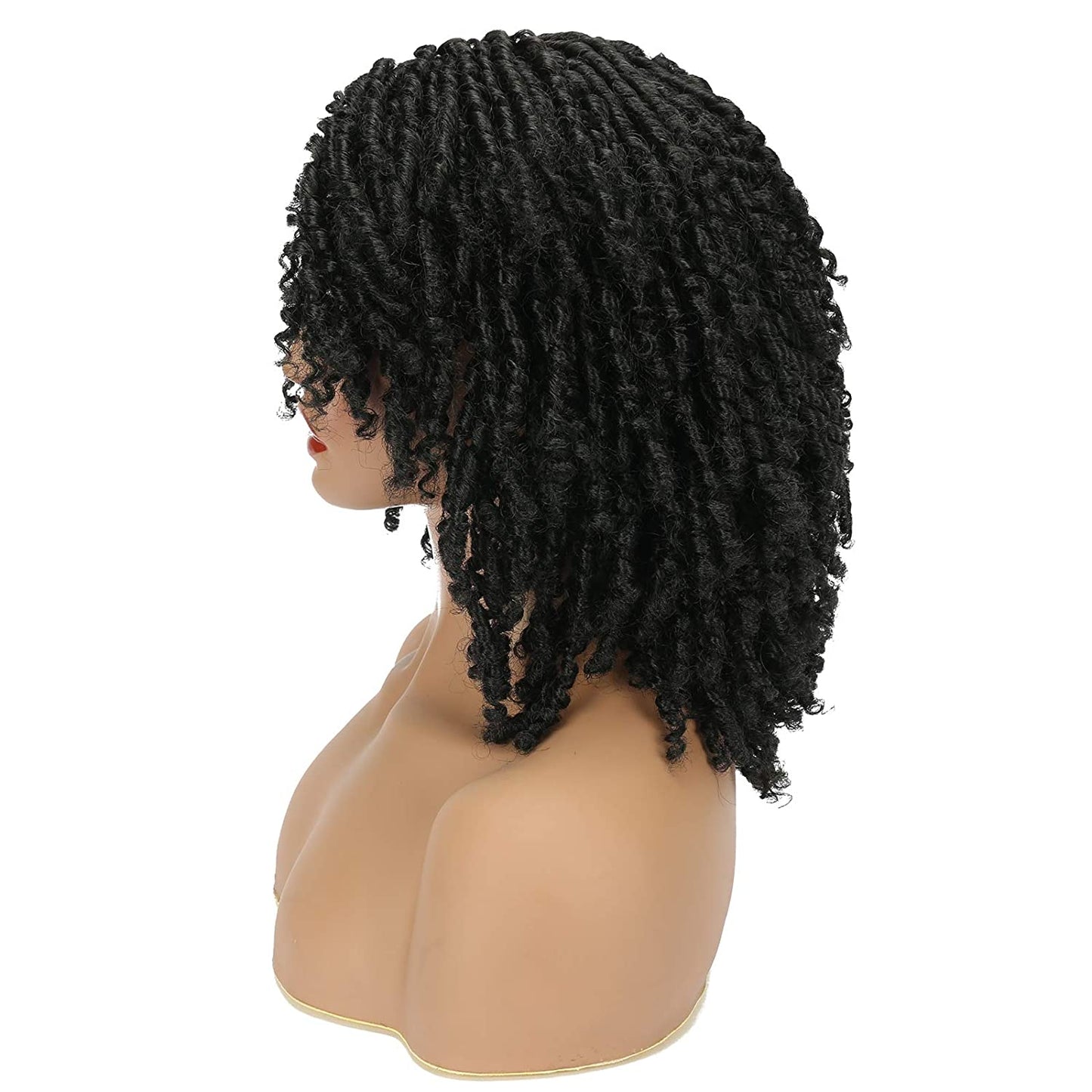 VCKOVCKO Dreadlock  Afro Short Curly Twist Braid Wig 6"(Color:1B#)