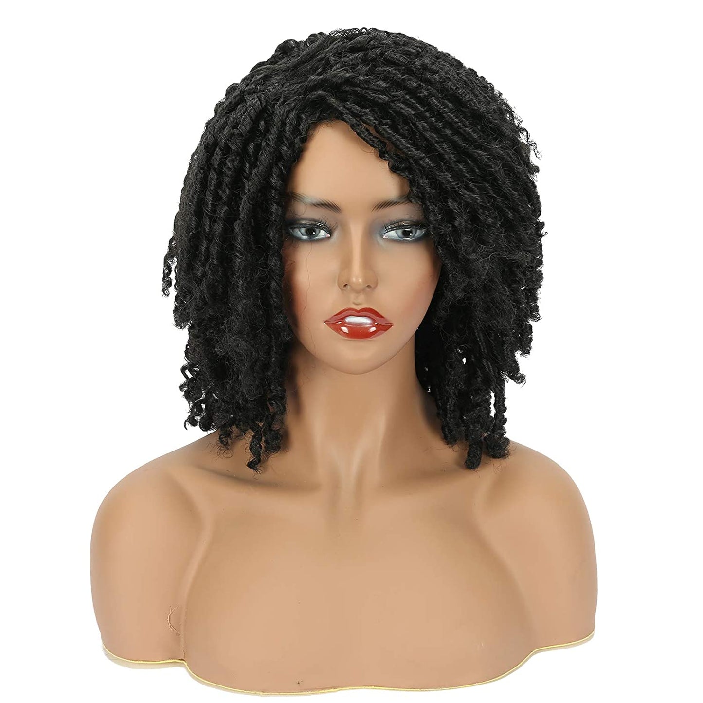 VCKOVCKO Dreadlock  Afro Short Curly Twist Braid Wig 6"(Color:1B#)