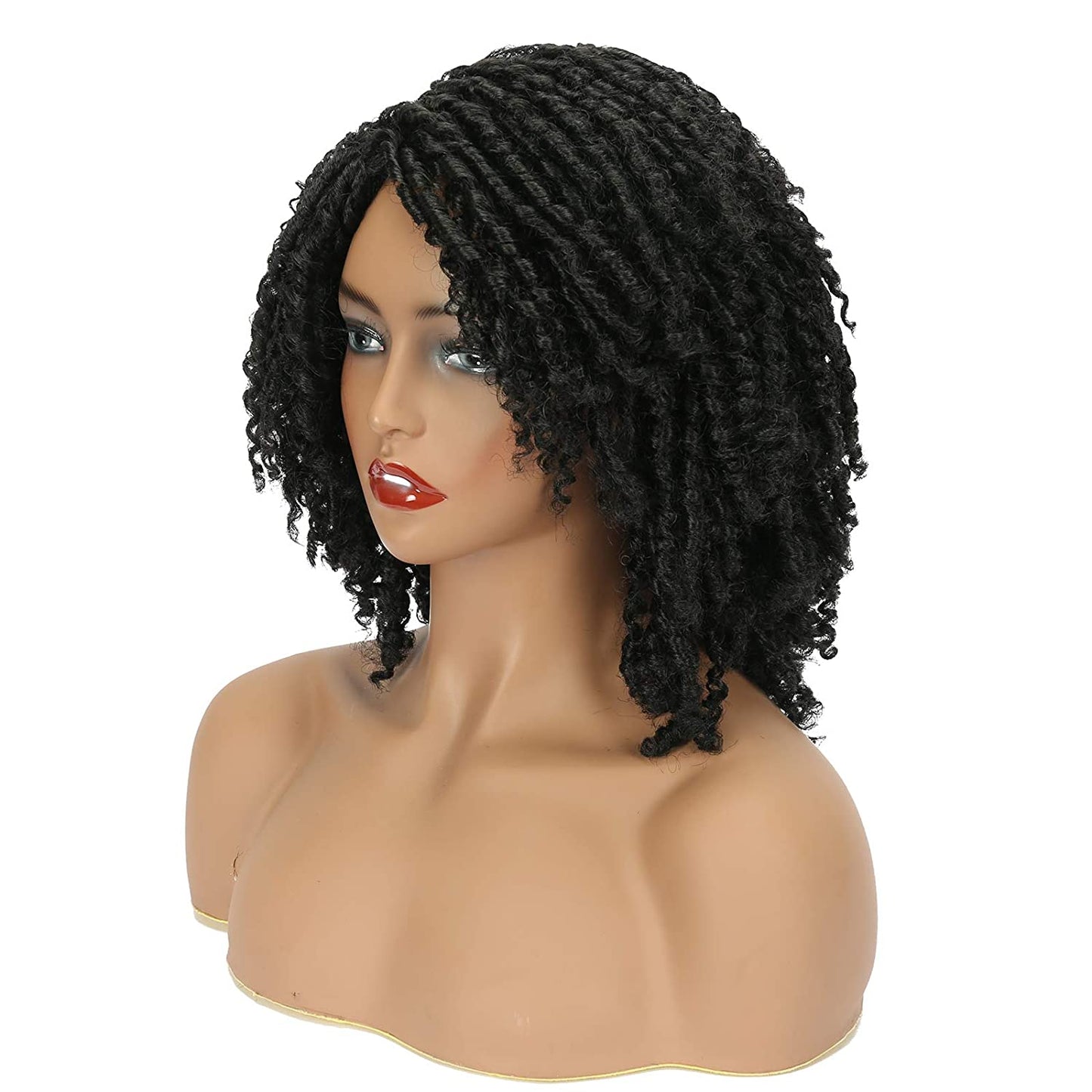 VCKOVCKO Dreadlock  Afro Short Curly Twist Braid Wig 6"(Color:1B#)