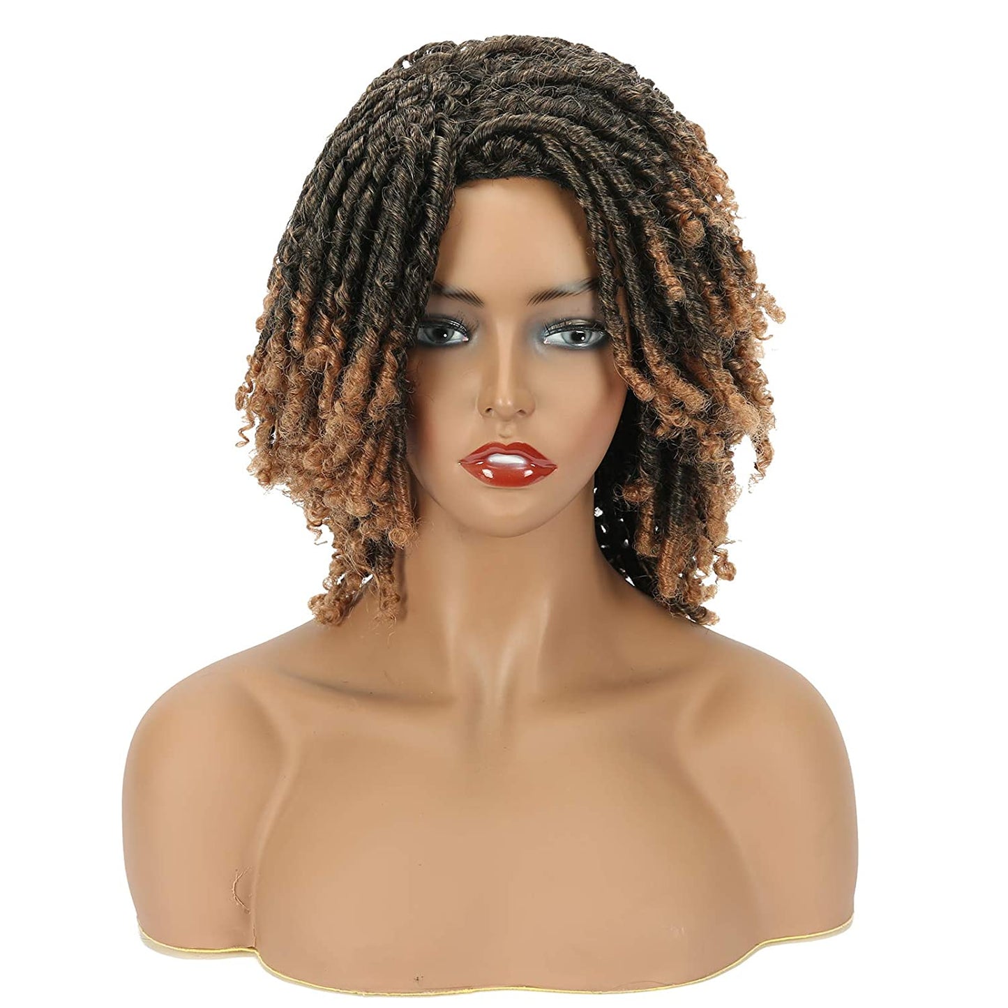 VCKOVCKO Dreadlock  Afro Short Curly Twist Braid Wig 6"(Color:1B#)