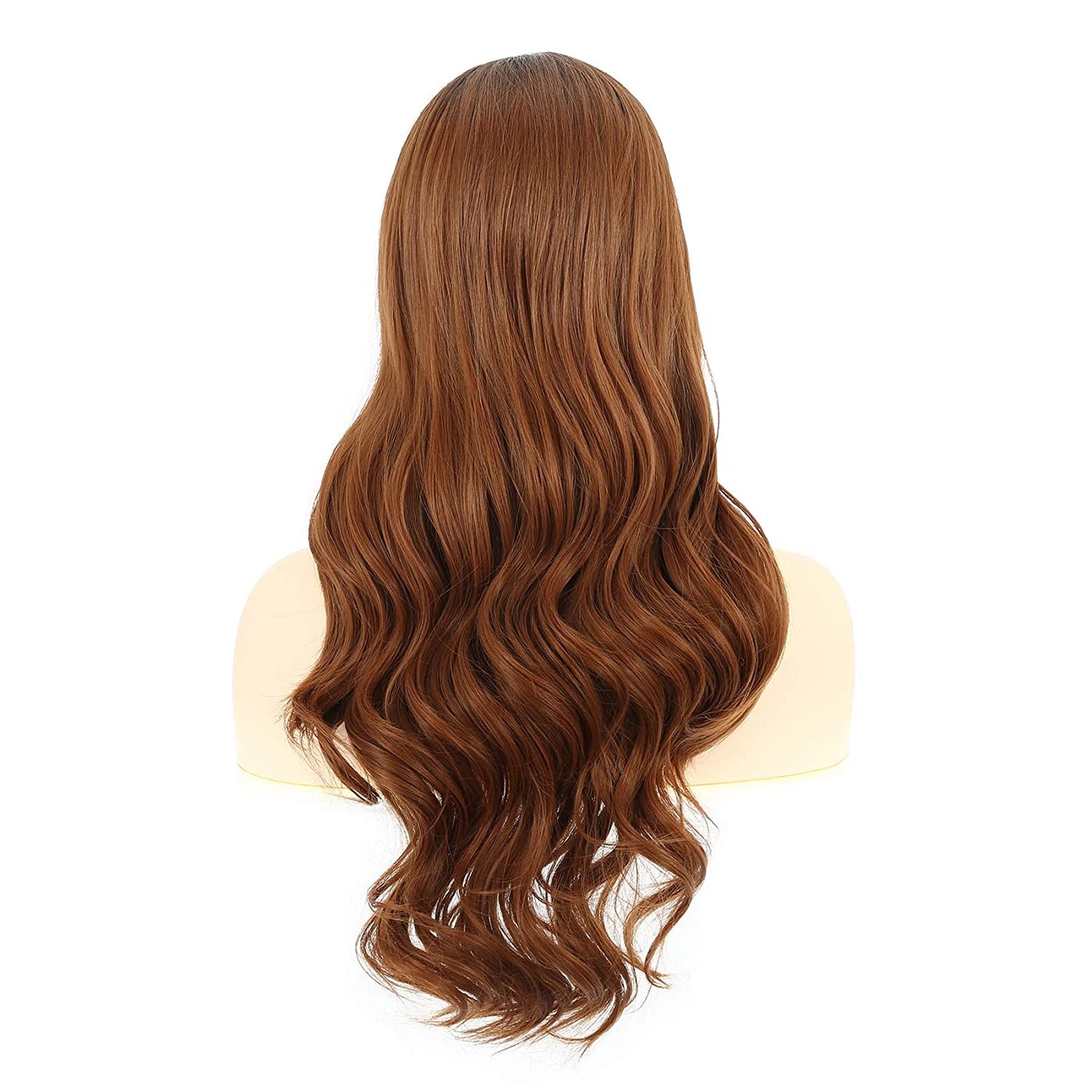 VCKOVCKO Long Loose Ombre Natural Wavy Wigs 22"(Ombre Black to Red Brown)