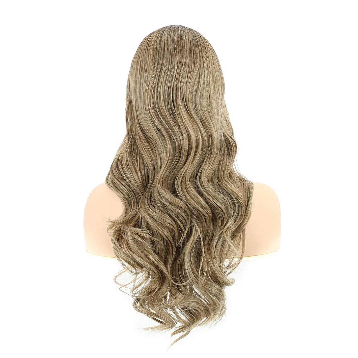 VCKOVCKO Long Loose Ombre Natural Wavy Wigs 22"(Ombre Black to Ash Blonde)