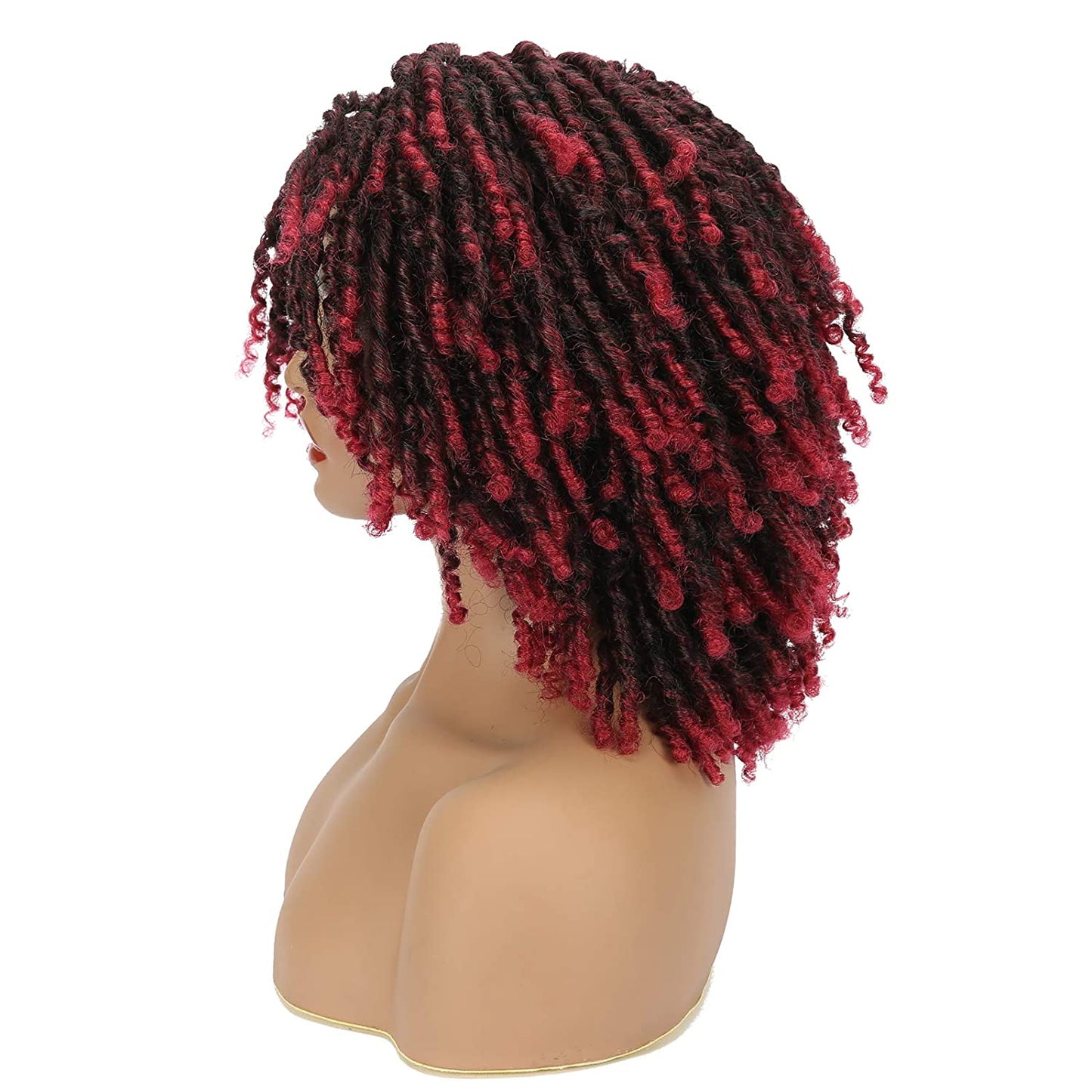 VCKOVCKO Dreadlock  Afro Short Curly Twist Braid Wig 6"(Color:T1B/BURG#)