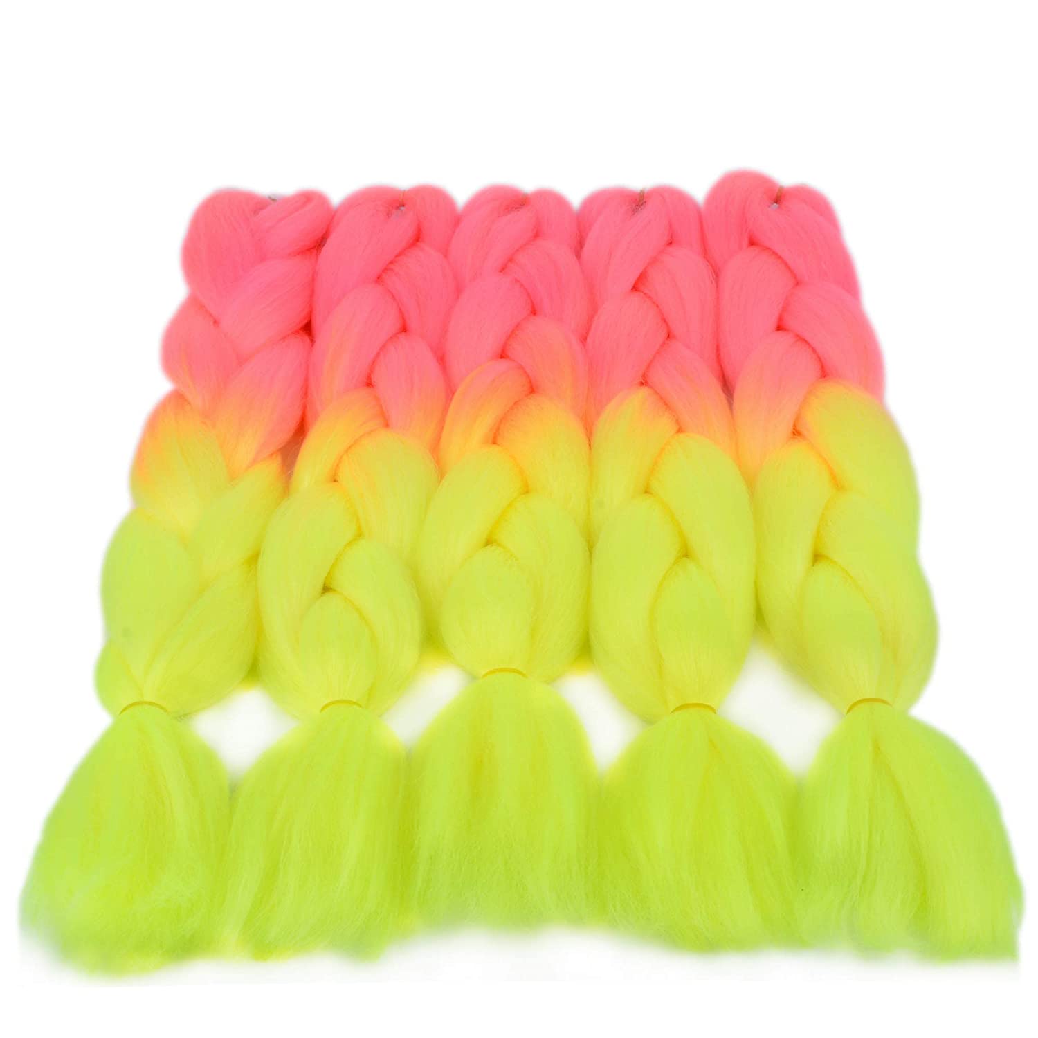 Lans Ombre Jumbo Braid Hair 24 Inch Synthetic Hair In Blonde, Pink, And  Green Shades 100g/Pcs Box African Braid In Dreads From Lanshair, $0.62