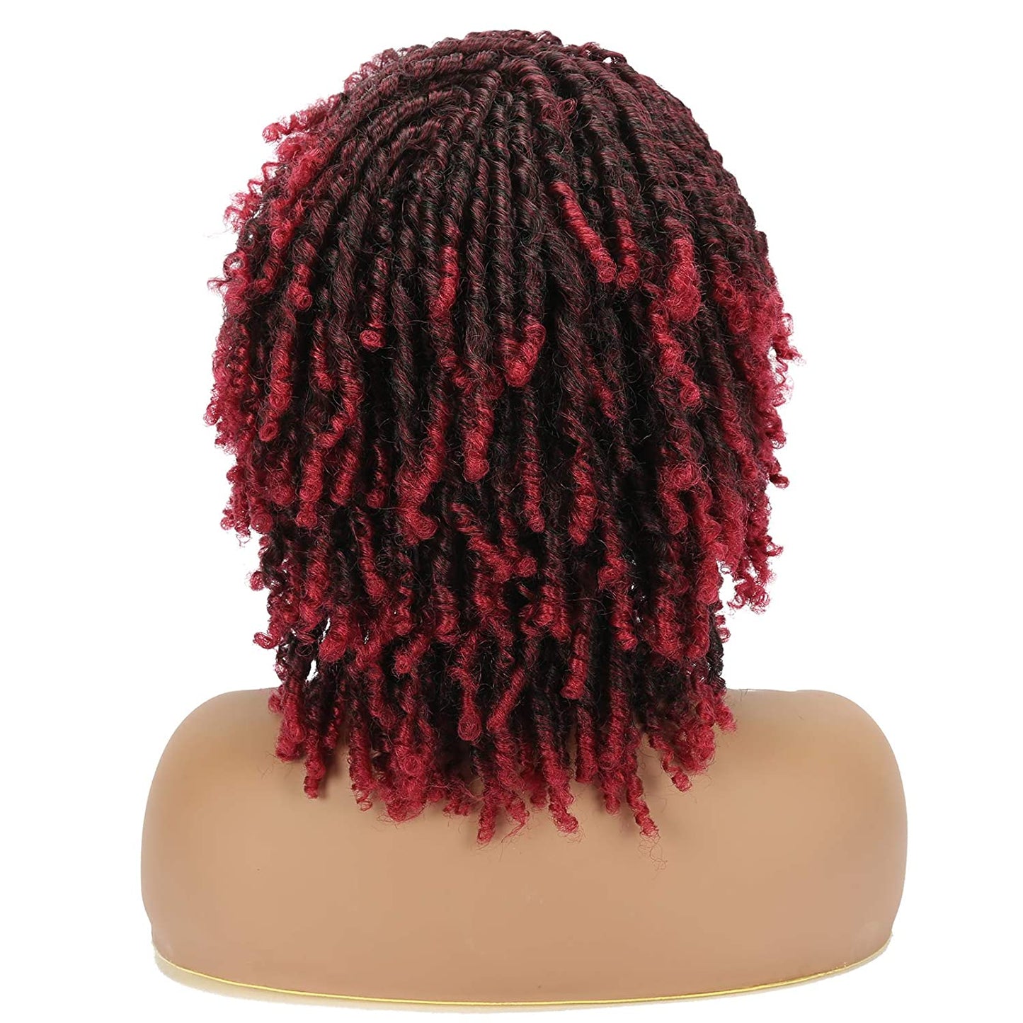 VCKOVCKO Dreadlock  Afro Short Curly Twist Braid Wig 6"(Color:T1B/BURG#)