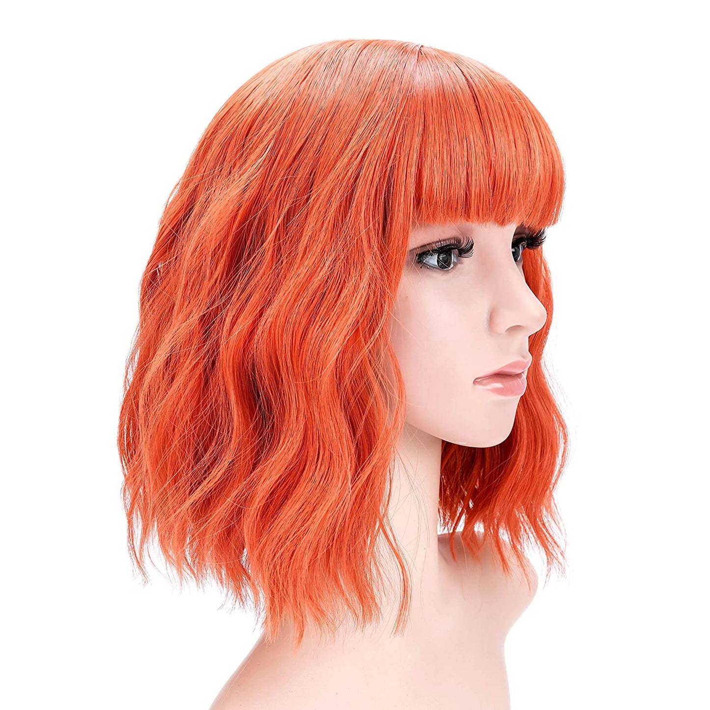 VCKOVCKO Natural Wavy Wig With Air Bangs 12"(Blonde)